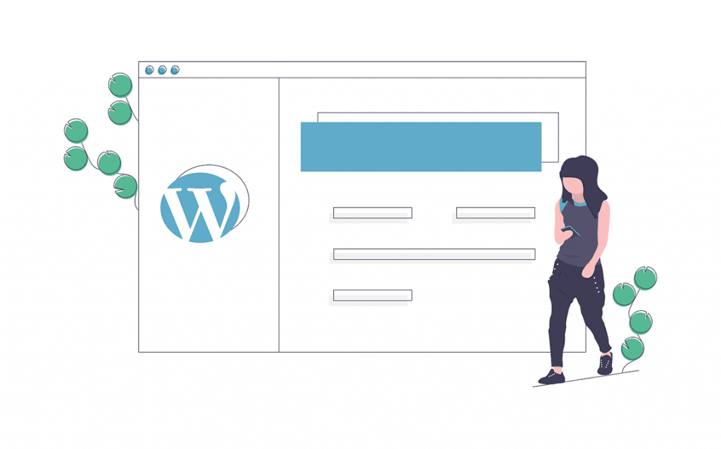 WordPress Website Illustration. web design 1point3creative