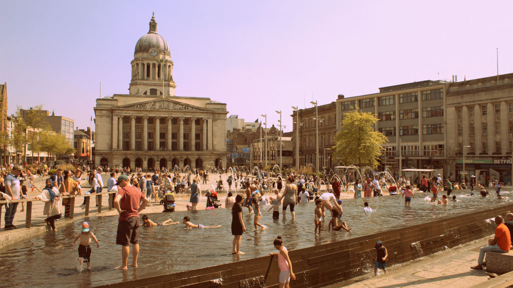 Nottingham-01 Slab Square and Town Hall Nottingham 1point3creative